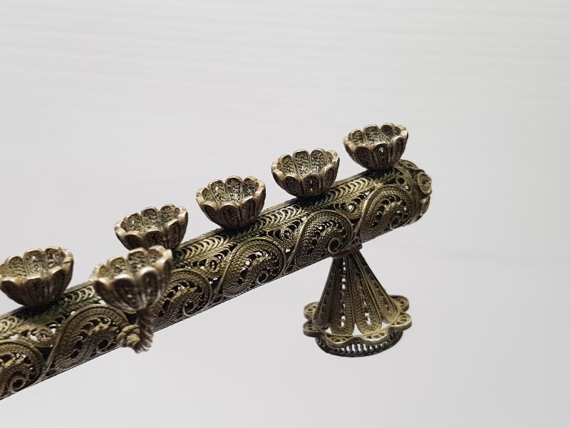 ANTİKA TELKARİ GÜMÜŞ YAHUDİ ŞAMDANI