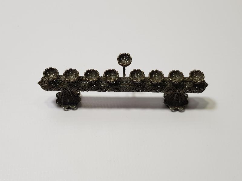 ANTİKA TELKARİ GÜMÜŞ YAHUDİ ŞAMDANI