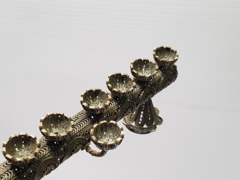 ANTİKA TELKARİ GÜMÜŞ YAHUDİ ŞAMDANI