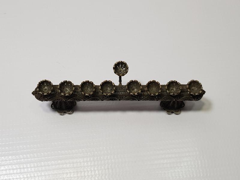 ANTİKA TELKARİ GÜMÜŞ YAHUDİ ŞAMDANI