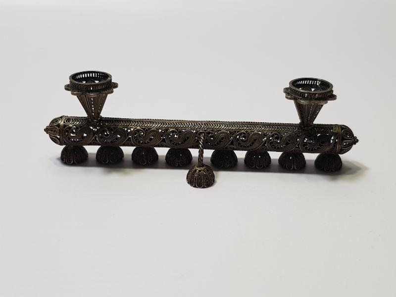 ANTİKA TELKARİ GÜMÜŞ YAHUDİ ŞAMDANI