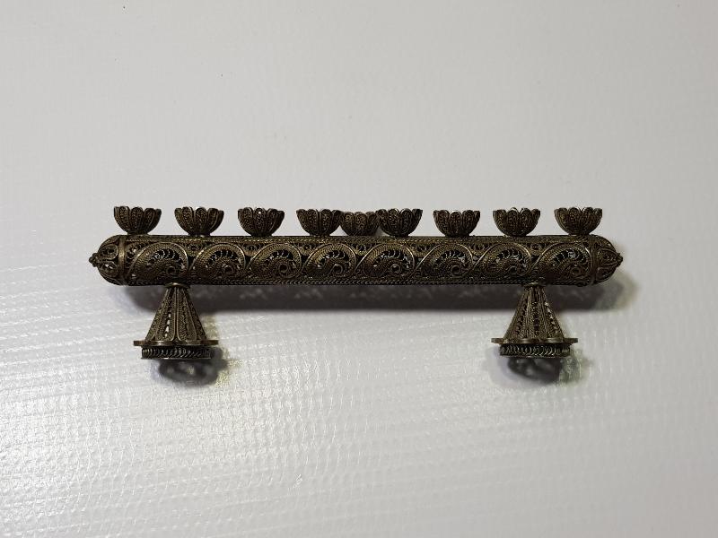 ANTİKA TELKARİ GÜMÜŞ YAHUDİ ŞAMDANI