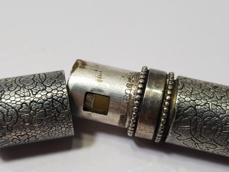 ANTİKA MARCEL ROCHAS MARKA GÜMÜŞ RUJLUK