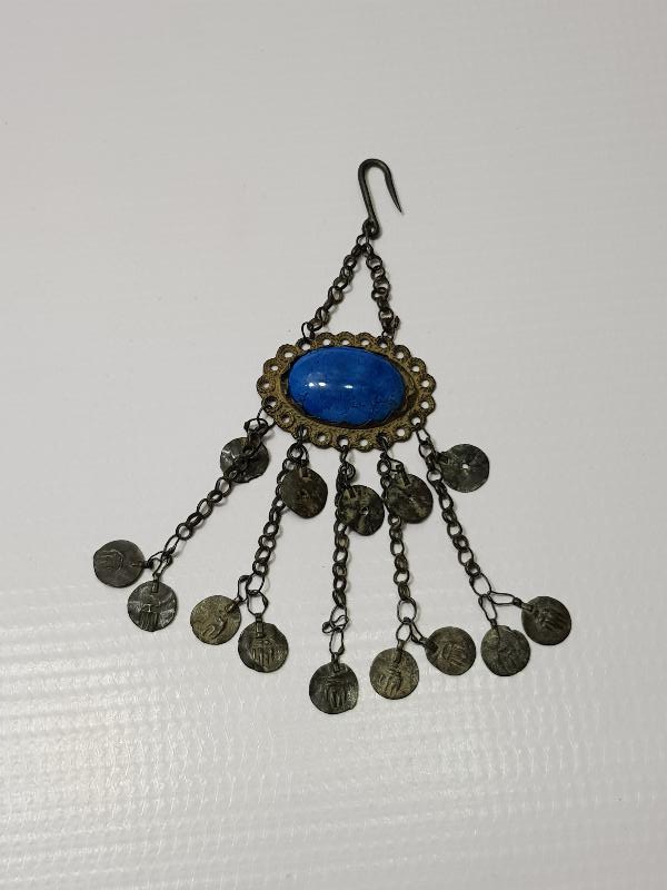 OSMANLI DÖNEMİ KAZ AYAĞI SALLAMALI DOĞAL TAŞLI FES SÜSÜ