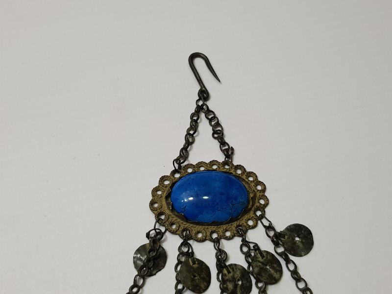 OSMANLI DÖNEMİ KAZ AYAĞI SALLAMALI DOĞAL TAŞLI FES SÜSÜ