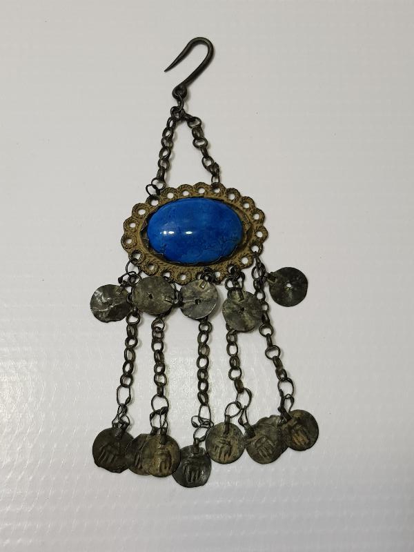 OSMANLI DÖNEMİ KAZ AYAĞI SALLAMALI DOĞAL TAŞLI FES SÜSÜ