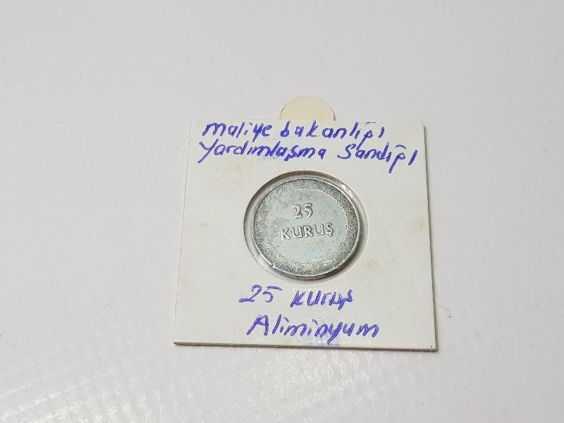 MALİYE BAKANLIĞI YARDIMLAŞMA SANDIĞI 25 KURUŞ NADİR JETON