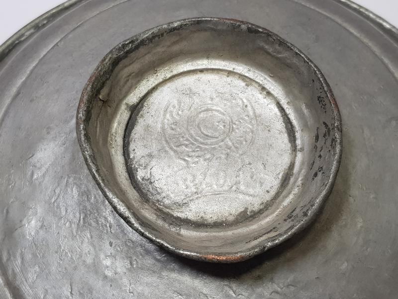 OSMANLI DÖNEMİ ÜZERİ OSMANLICA YAZILI HİLALİ AHMER TENCERE