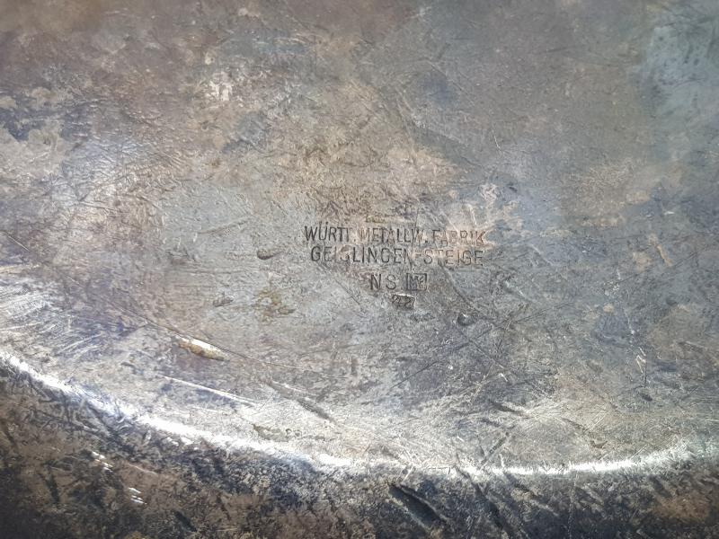 1. DÜNYA SAVAŞI WMF GÜMÜŞ KAPLAMA ALMAN SUBAY OMLET TAVASI