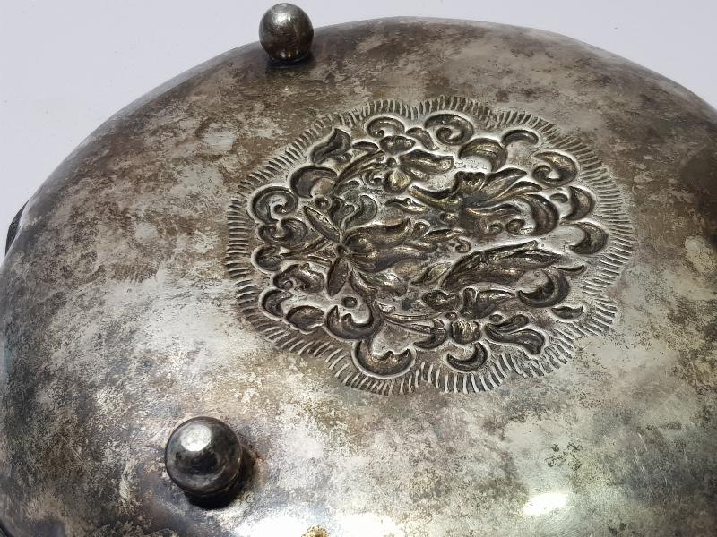 ANTİKA GÜMÜŞ KAPLAMA MEYVELİK