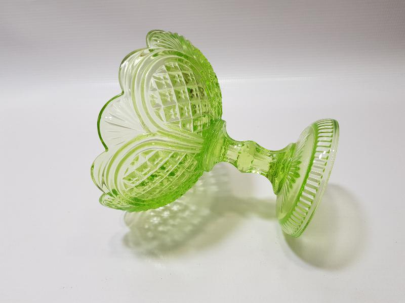 ANTİKA URANYUM CAM ŞEKERLİK