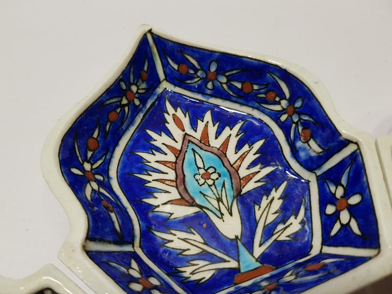 OSMANLI DÖNEMİ HİLMİ USTA DAMGALI KÜTAHYA SERAMİK KAHVALTILIK SETİ