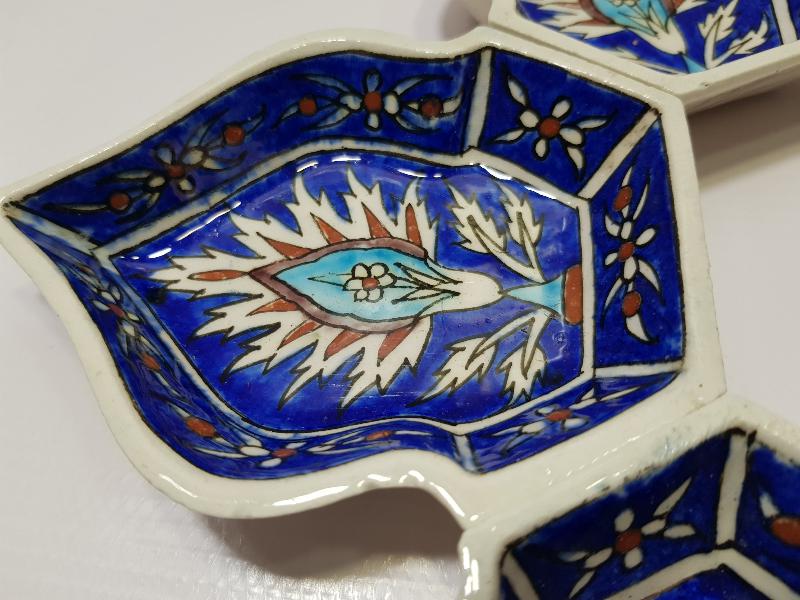 OSMANLI DÖNEMİ HİLMİ USTA DAMGALI KÜTAHYA SERAMİK KAHVALTILIK SETİ