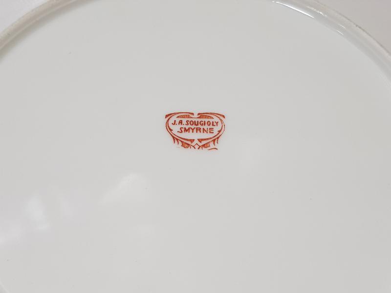 OSMANLI DÖNEMİ SMYRNE DAMGALI PORSELEN TABAK