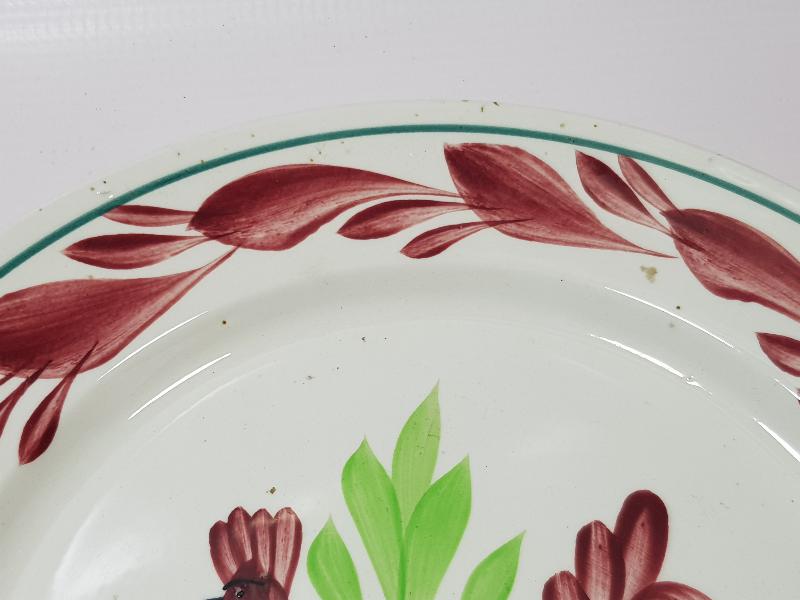 OSMANLI DÖNEMİ HOROZLU PORSELEN TABAK