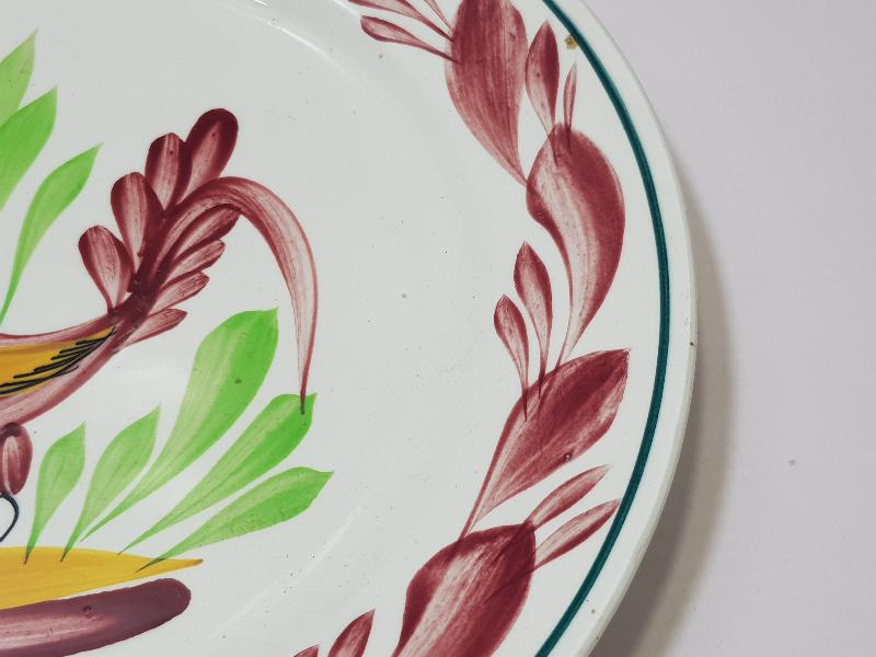 OSMANLI DÖNEMİ HOROZLU PORSELEN TABAK