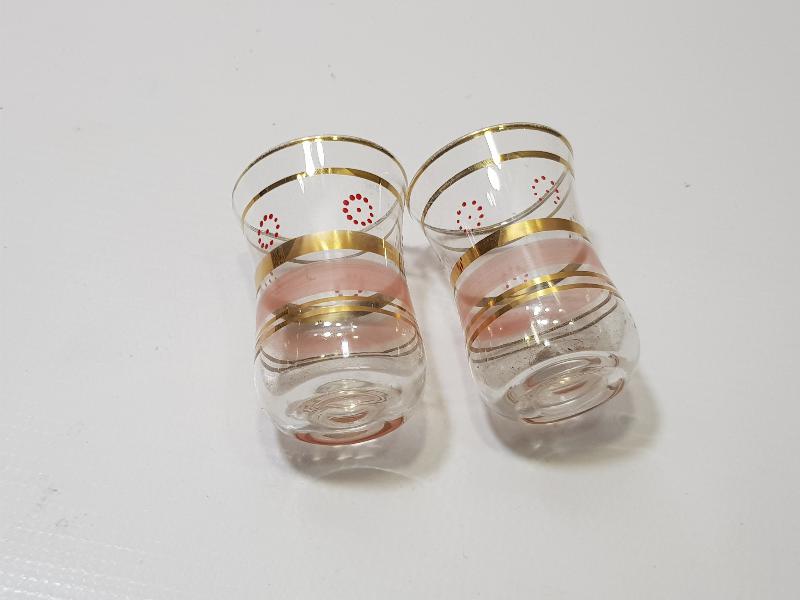 OSMANLI DÖNEMİ MİNELİ BİR ÇİFT ÇAY BARDAĞI