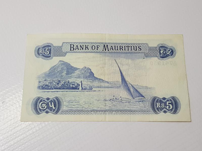 MAURITIUS 5 RUPEES ÇOK NADİR KAĞIT PARA
