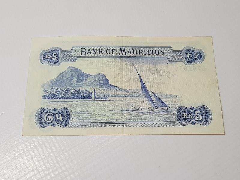 MAURITIUS 5 RUPEES ÇOK NADİR KAĞIT PARA