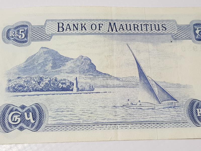 MAURITIUS 5 RUPEES ÇOK NADİR KAĞIT PARA