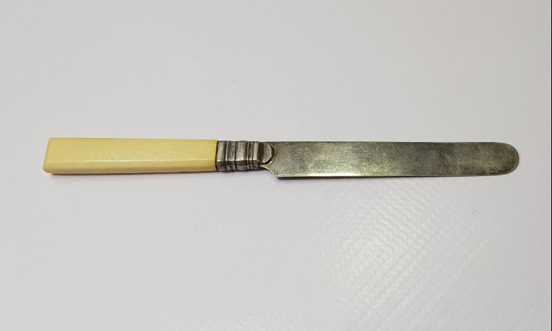 ANTİKA FİL DİŞİ SAPLI GÜMÜŞ MEYVE BIÇAĞI