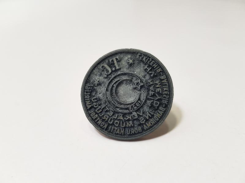 TC NAFİA VEKALETİ HV MEYD İNŞ MÜD ESKİŞEHİR BALIKESİR BANDIRMA BORU HATTI KONTROL AMİRLİĞİ MÜHÜRÜ