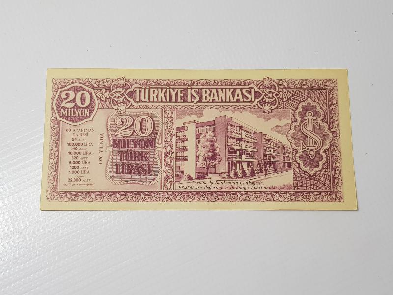 1970 TÜRKİYE İŞ BANKASI EŞYA PİYANGOSU PARA BENZERİ - NADİR
