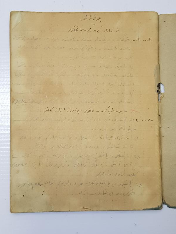 OSMANLICA EL YAZMA KANUNLAR DEFTERİ