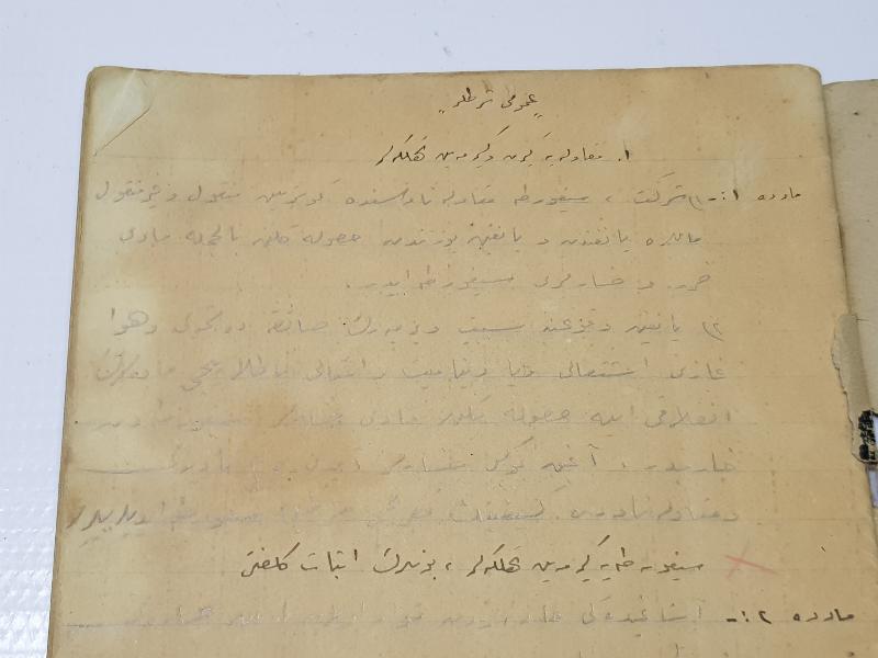 OSMANLICA EL YAZMA KANUNLAR DEFTERİ