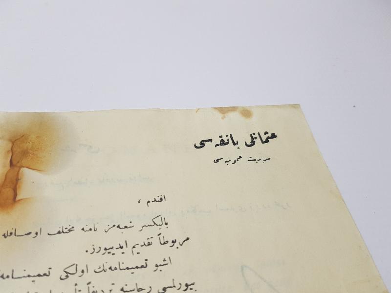 OSMANLI BANKASI BALIKESİR ŞUBESİ OSMANLICA VE FRANSIZCA İMZA SİRKÜLERİ