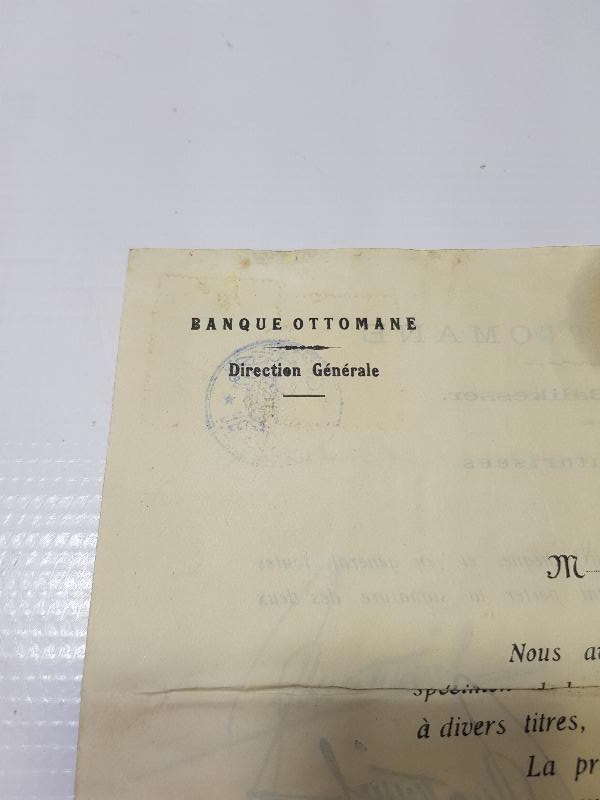 OSMANLI BANKASI BALIKESİR ŞUBESİ OSMANLICA VE FRANSIZCA İMZA SİRKÜLERİ