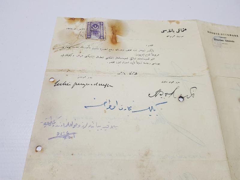 OSMANLI BANKASI BALIKESİR ŞUBESİ OSMANLICA VE FRANSIZCA İMZA SİRKÜLERİ