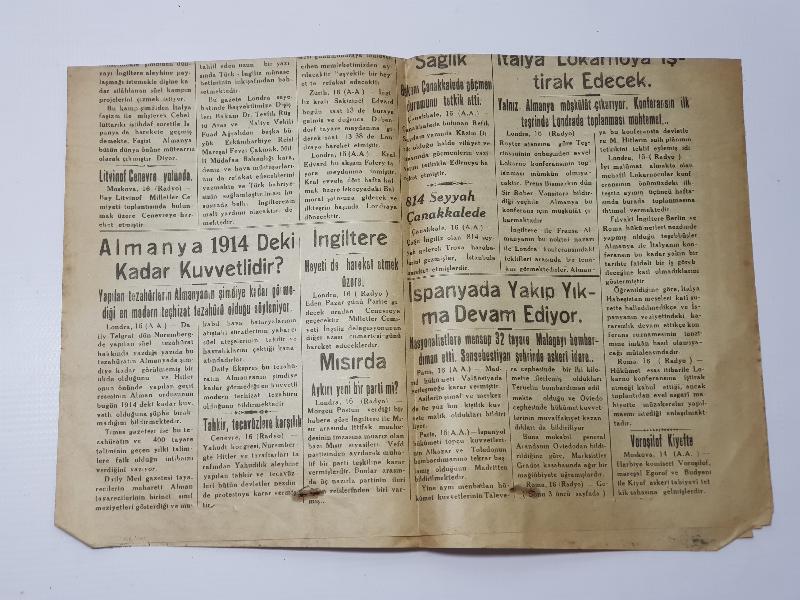 1936 TÜRKDİLİ GAZETESİ