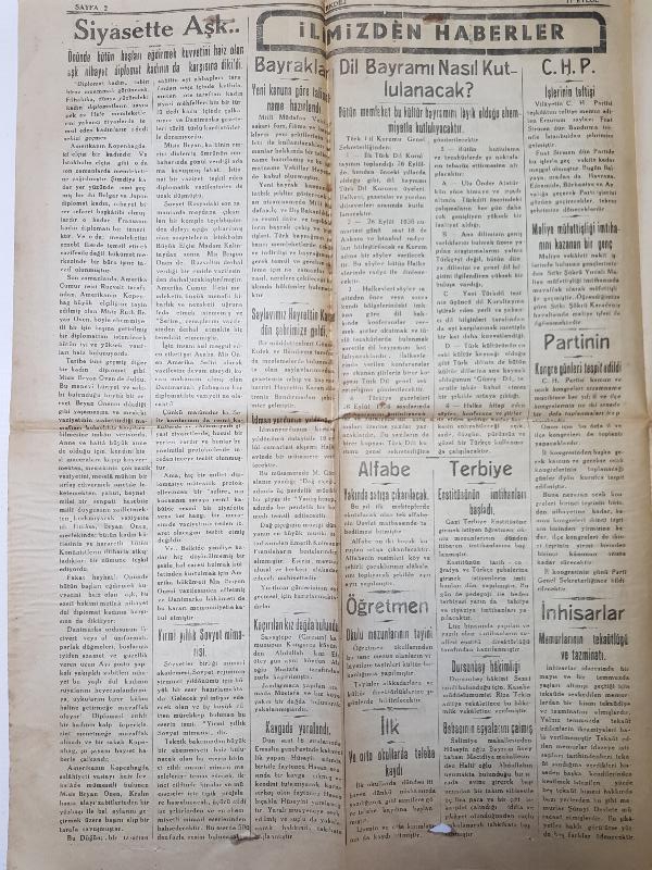 1936 TÜRKDİLİ GAZETESİ