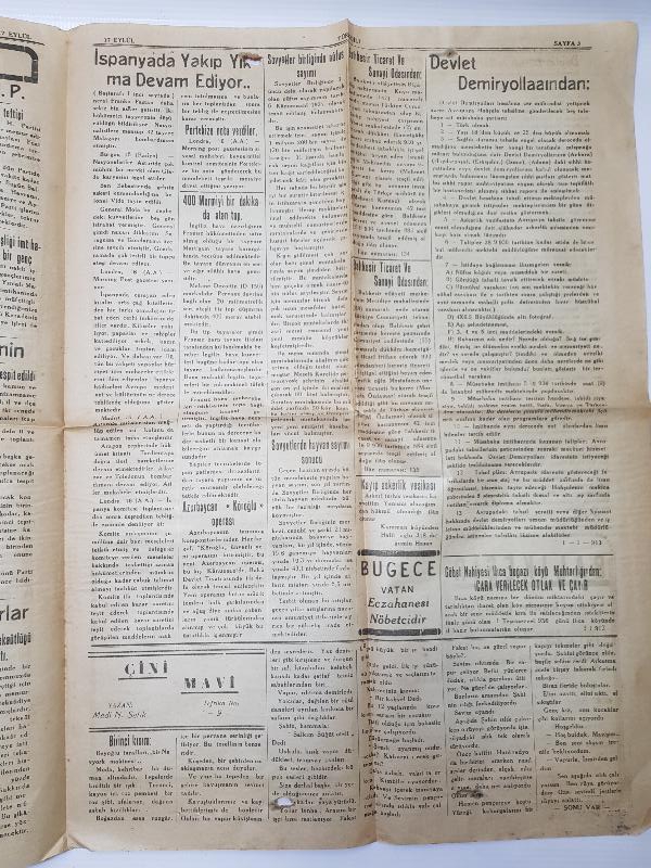 1936 TÜRKDİLİ GAZETESİ