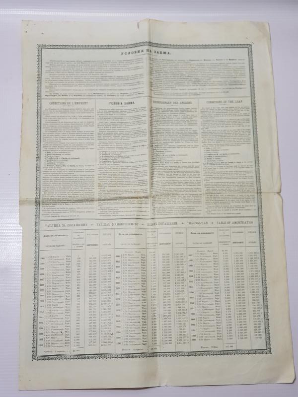 OSMANLI DÖNEMİ 1902 TARİHLİ BULGAR HİSSE SENEDİ