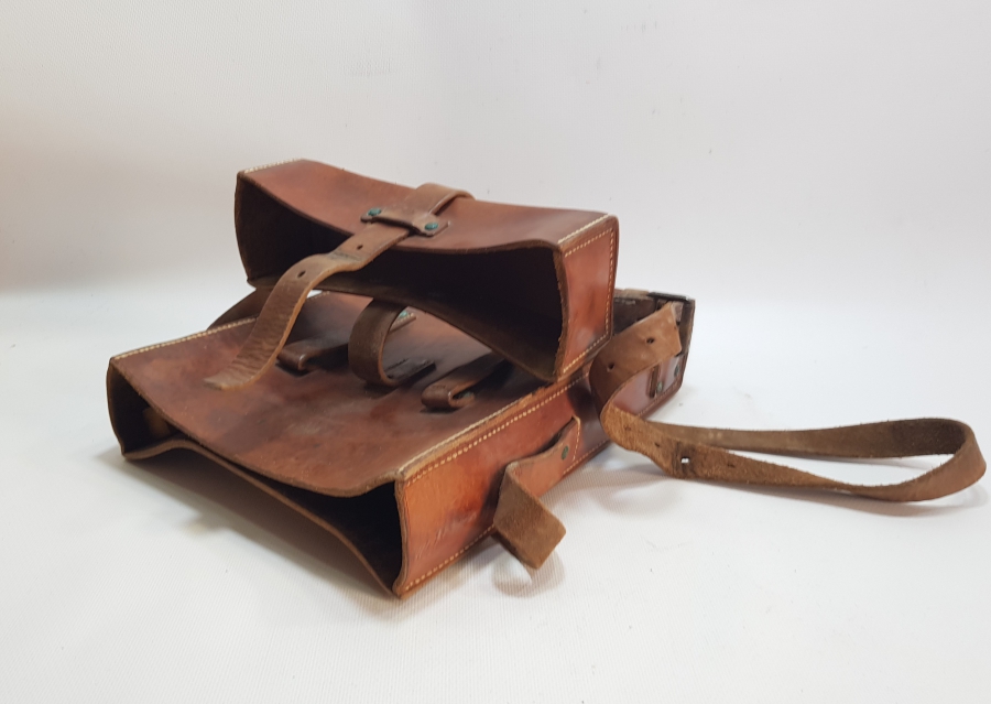 1. DÜNYA SAVAŞI DÖNEMİ DERİ HARİTACI SUBAY ÇANTASI