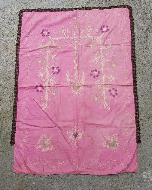 OSMANLI DÖNEMİ EL İŞLEME İPEK SECCADE