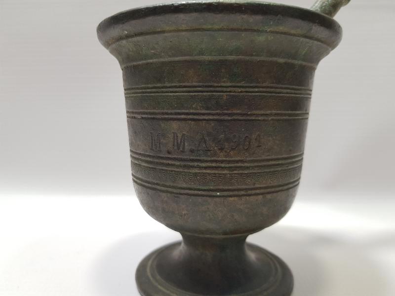 1901 TARİHLİ İZMİR İŞİ RUMCA YAZILI HAVAN