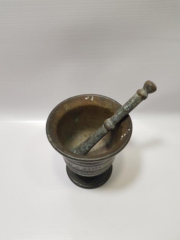 1901 TARİHLİ İZMİR İŞİ RUMCA YAZILI HAVAN