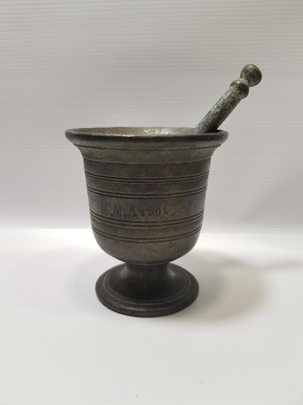 1901 TARİHLİ İZMİR İŞİ RUMCA YAZILI HAVAN