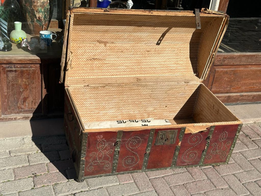 OSMANLI DÖNEMİ 1895 TARİHLİ VE RUMCA YAZILI ÇOK NADİR SANDIK