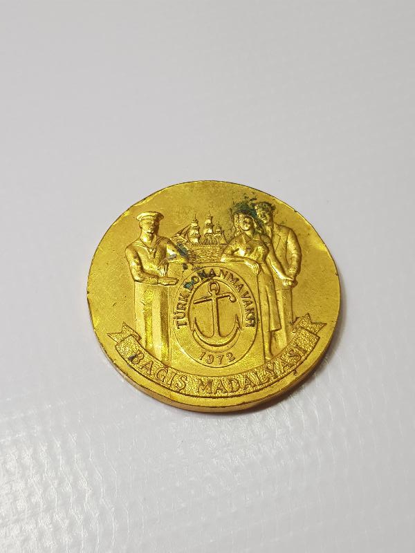 1972 TÜRK DONANMA VAKFI ALTIN KAPLAMA MADALYA