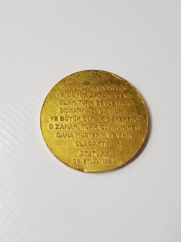 1972 TÜRK DONANMA VAKFI ALTIN KAPLAMA MADALYA