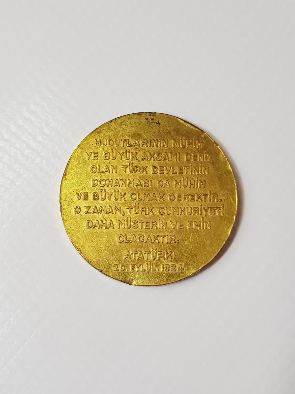 1972 TÜRK DONANMA VAKFI ALTIN KAPLAMA MADALYA