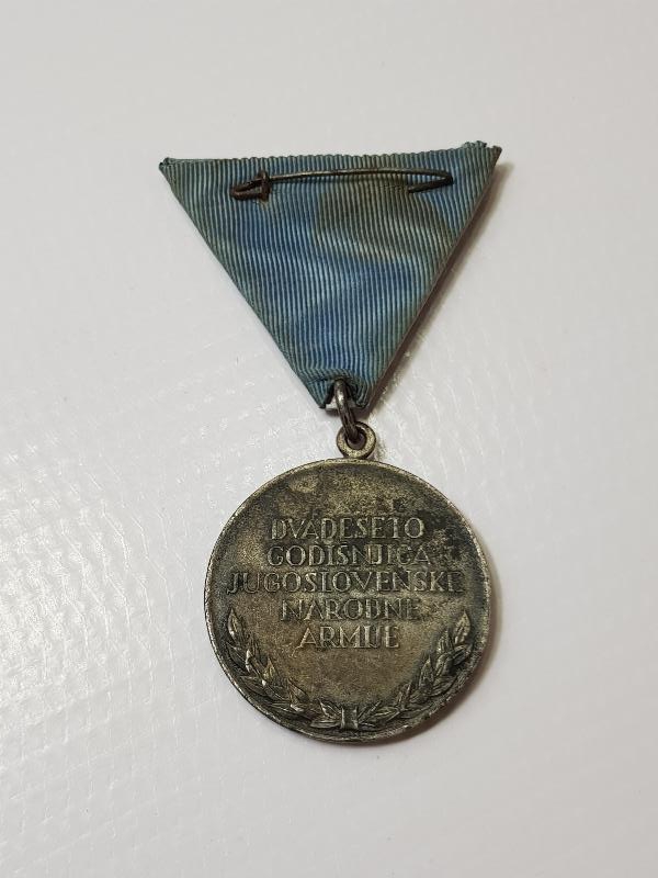 1941-1961 İKİNCİ DÜNYA SAVAŞI YUGOSLAVYA 20. YIL MADALYASI