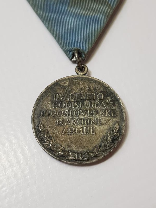1941-1961 İKİNCİ DÜNYA SAVAŞI YUGOSLAVYA 20. YIL MADALYASI