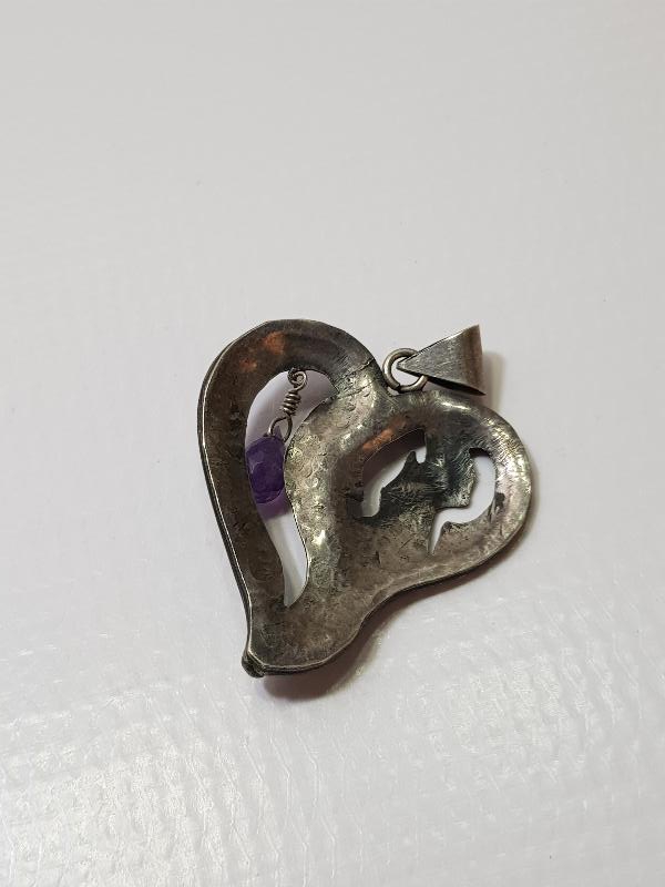 KALP FORMLU GÜMÜŞ KOLYE UCU