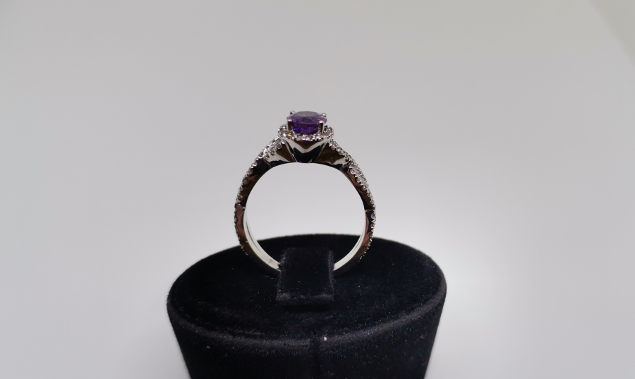 AMETİST VE PIRLANTA TAŞLI SONSULUK MODEL YÜZÜK