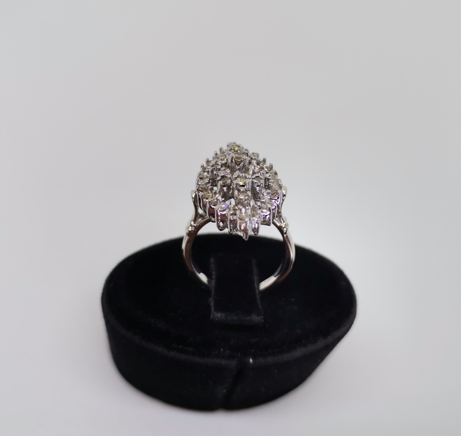 SERPME MEKİK MODELİ PIRLANTA TAŞLI YÜZÜK